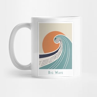 Minimal Retro Vintage Sweeping Wave at Sunset Mug